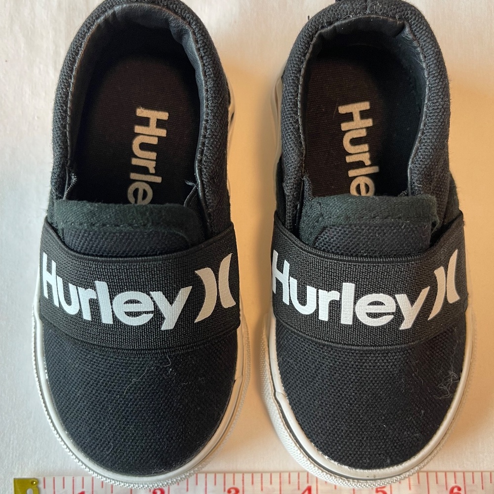 Hurley Shoes Toddler / Baby Sneakers Slip On Size 5 Black‎ and White